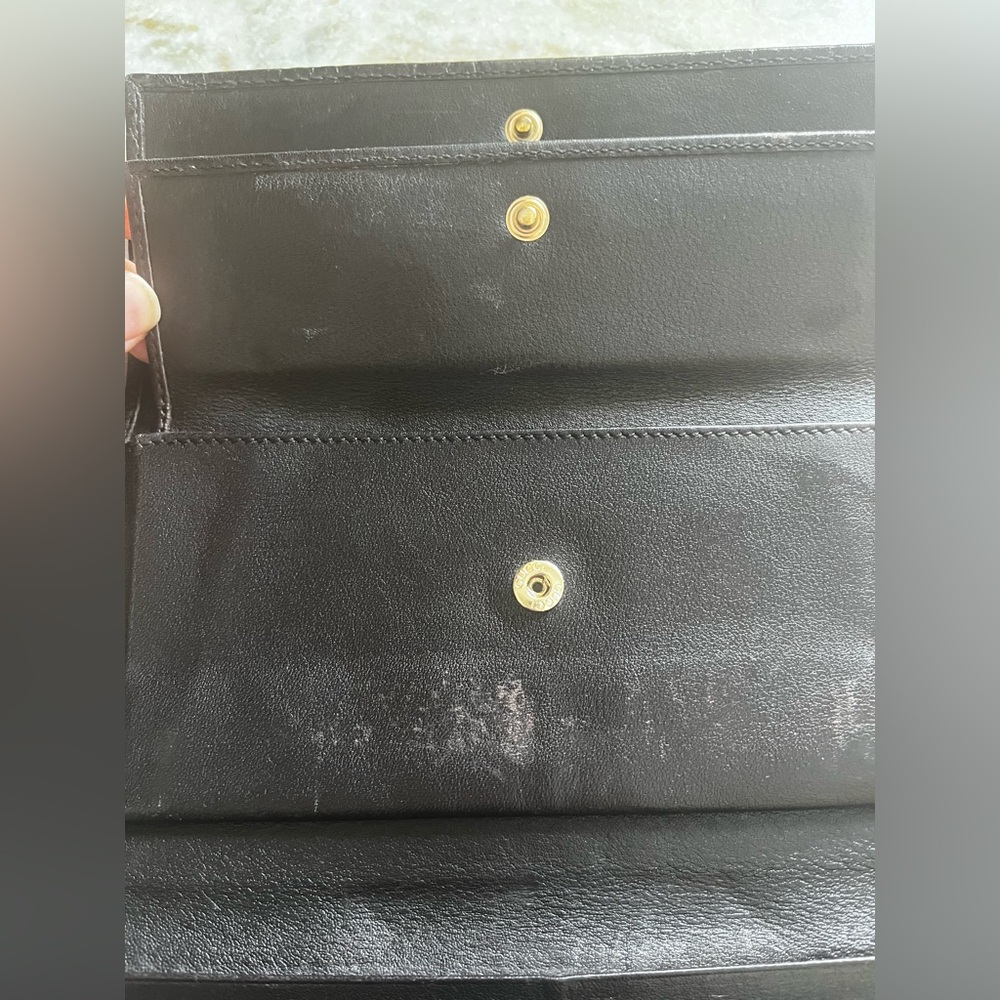 Gucci Signature Guccissima black/brown Clutch Fold Over Long Wallet Leather - Picture 7 of 7